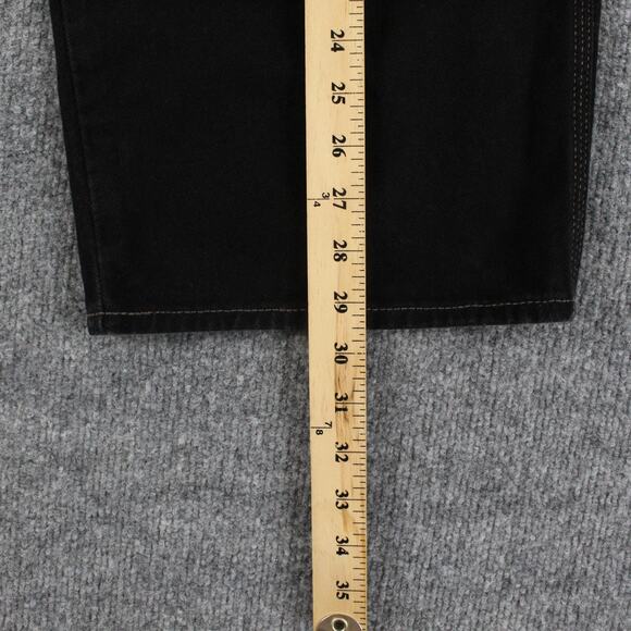 Vintage Tommy Jeans Mens 34 Black Carpenter Denim Baggy Skater 90s Y2K - Picture 12 of 16